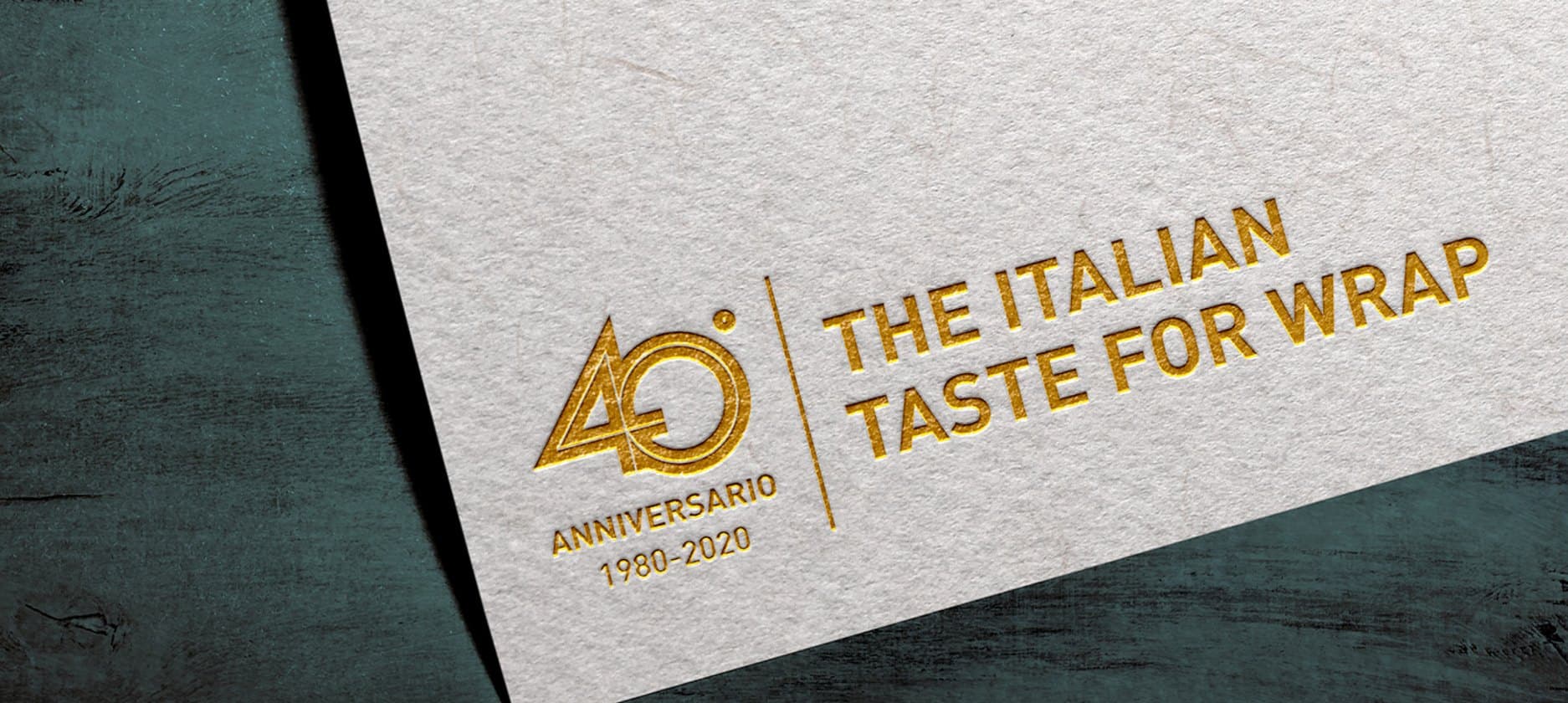 Marchio dei 40 anni di Pieri sulla carta